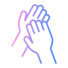 together Line Gradient Icon