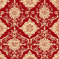 Fototapeta premium Traditional Chinese Seamless Pattern with Intricate Design