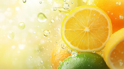 orange slices with drops of water on it.ai generative