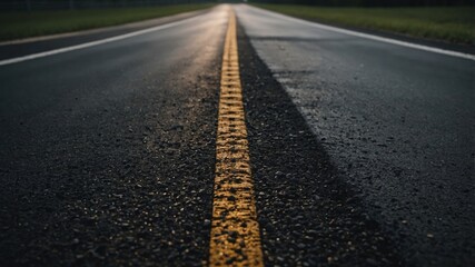 Tire tracks crossing on asphalt racing scene
