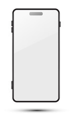 Minimalist smartphone mock-up with blank screen
