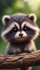 Obraz premium Niedlicher Waschbär
