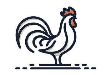 Rooster. Vector logo illustration