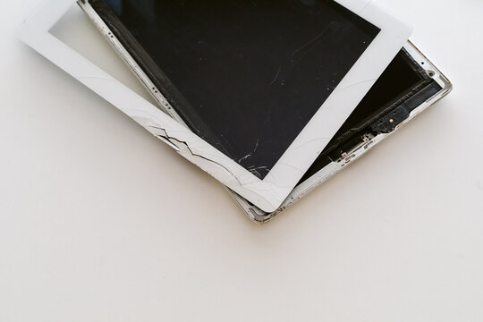 Fractured tablet screen