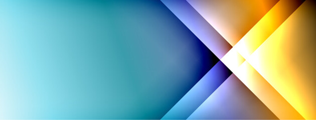 Obraz premium Dynamic shadow lines with gradient colors geometric background