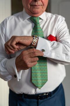Senior man dressing formal