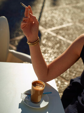 Enjoying coffee and a cigarette in the south of Andalusia
