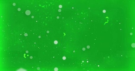 Image of spots and interference on green background