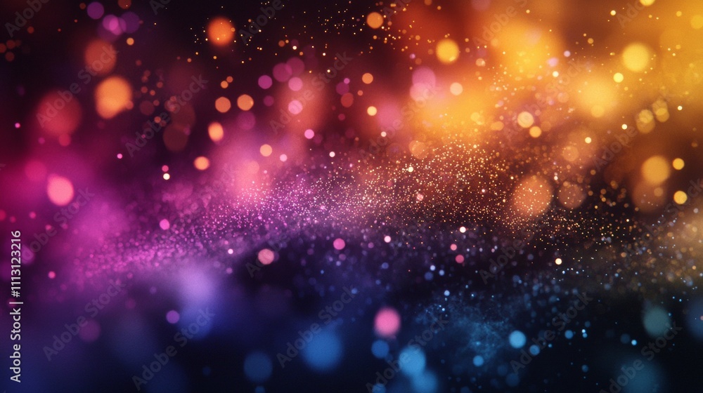Poster abstract colorful bokeh with gradient tones
