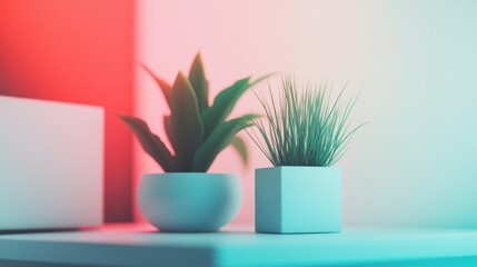 Modern decorative plants in stylish pots.