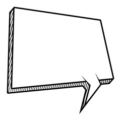 Empty comic style speech bubble chat vector image. retro bubble chat