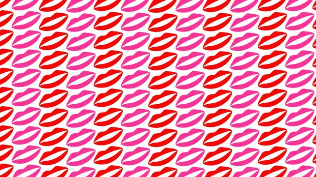 kissing Day pattern background illustration with flying kiss 