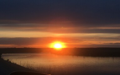 sunset on the lake 