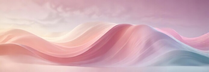 Obraz premium Muted pastel gradient with flowing wavy lines, flowing, pastel, abstract, soft