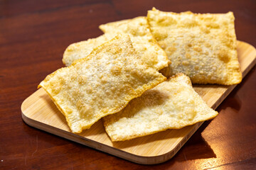 Traditional Brazilian fried pastry stuffed with ground beef. 