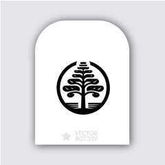 pine tree icon celebration logo