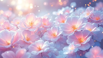 Fototapeta premium Dreamy Flower Background: A Journey to Serenity
