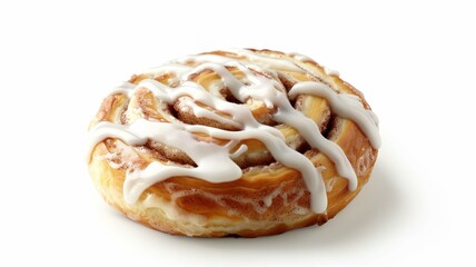 Photorealistic and intricately detailed image of a cinnamon roll
