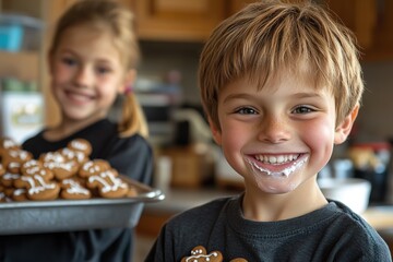 Children's master class on cooking and decorating Christmas cookies