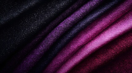 Fototapeta premium Dark Purple and Black Glittery Fabric Draped
