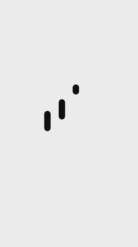 Waterfall chart icon outline simple animation. Chart increase, decrease indicators, showing dynamic upward and downward trends in analytics