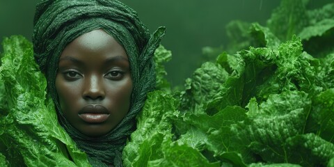 Sustainable fashion campaign highlight featuring green aesthetics in vision