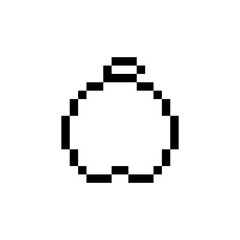 apple outline simple pixel art