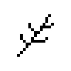 Fototapeta premium twig pixel art for your needs