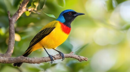 Obraz premium Colorful bird perched in a natural setting