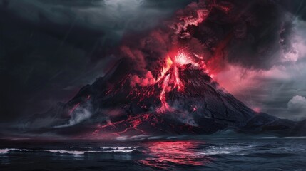Eruption in a Sea of Fire