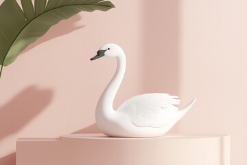 Obraz premium Dreamy and Elegant White Swan Concept