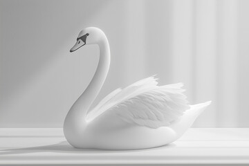 Fototapeta premium Dreamy and Elegant White Swan Concept