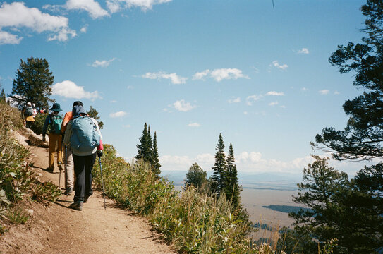 Family hiking