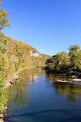 autumn landscape with river