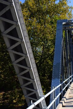 iron bridge in the autumn