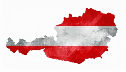 Fototapeta premium Austria watercolor flag concept brush style isolated on white background