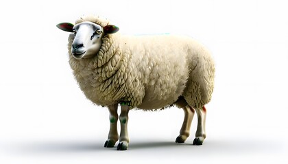 Obraz premium Sheep on White Background
