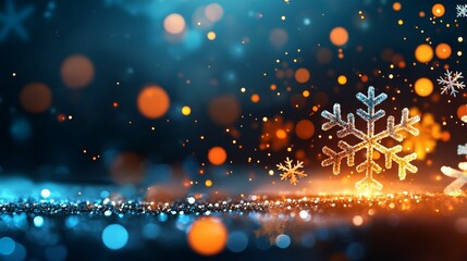 Frosty Allergies Fusion: Snowflakes and Allergens Dance on Minimalist Canvas