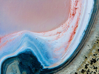 Abstract of a salt lake