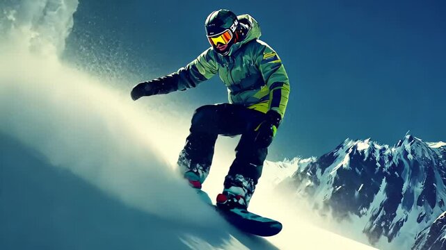 extreme, Snowboarding Snowboard Snowboarder, sport, winter, mountain, sky, blue, person, white, outdoors, speed, skiing, seasonal.
