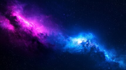 Obraz premium Vibrant Cosmic Nebula in Deep Space with Stars and Galactic Colors