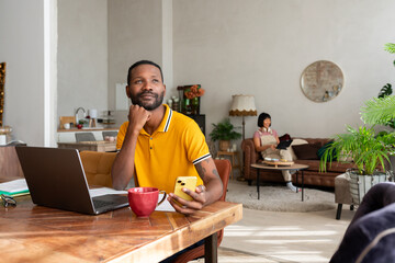 Man And Woman Working At Cozy Decorated Room