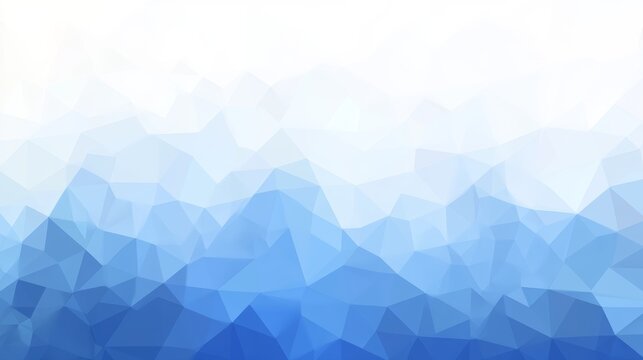 Classic Blue Abstract trianglify Generative Art background illustration  - ai