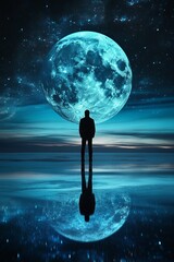 A mysterious silhouette embarks on an emotional journey, symbolizing the pursuit of life’s goals, the unknown path of destiny, and the beginning of self-discovery. This evocative visual captures mixed