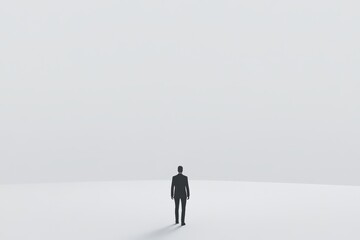 A mysterious silhouette embarks on an emotional journey, symbolizing the pursuit of life’s goals, the unknown path of destiny, and the beginning of self-discovery. This evocative visual captures mixed