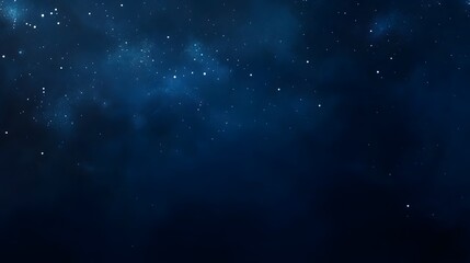 Obraz premium Dark Blue Night Sky With Distant Stars And Nebulae