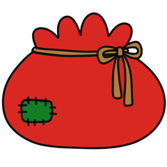 Untitled ArtworkSanta gift bag with cute drawings