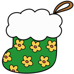 UntitlChristmas sock drawinged Artwork