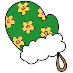 UntitleIllustration of warm green gloves during Christmas.d Artwork