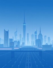 Fototapeta premium city skyline at night